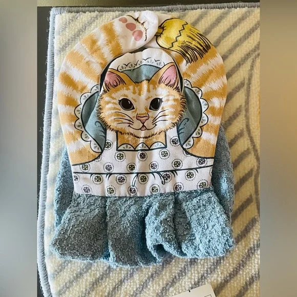 VTG NWT Enchanted Cottage Cat Bathroom Set 4-Piece Glenoit Kitten Rug & Towels - Picture 3 of 10